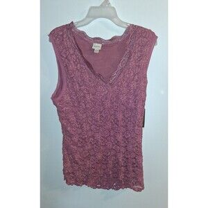 NWT Merona Pink Sleeveless Vneck Blouse Sz 16W/18W